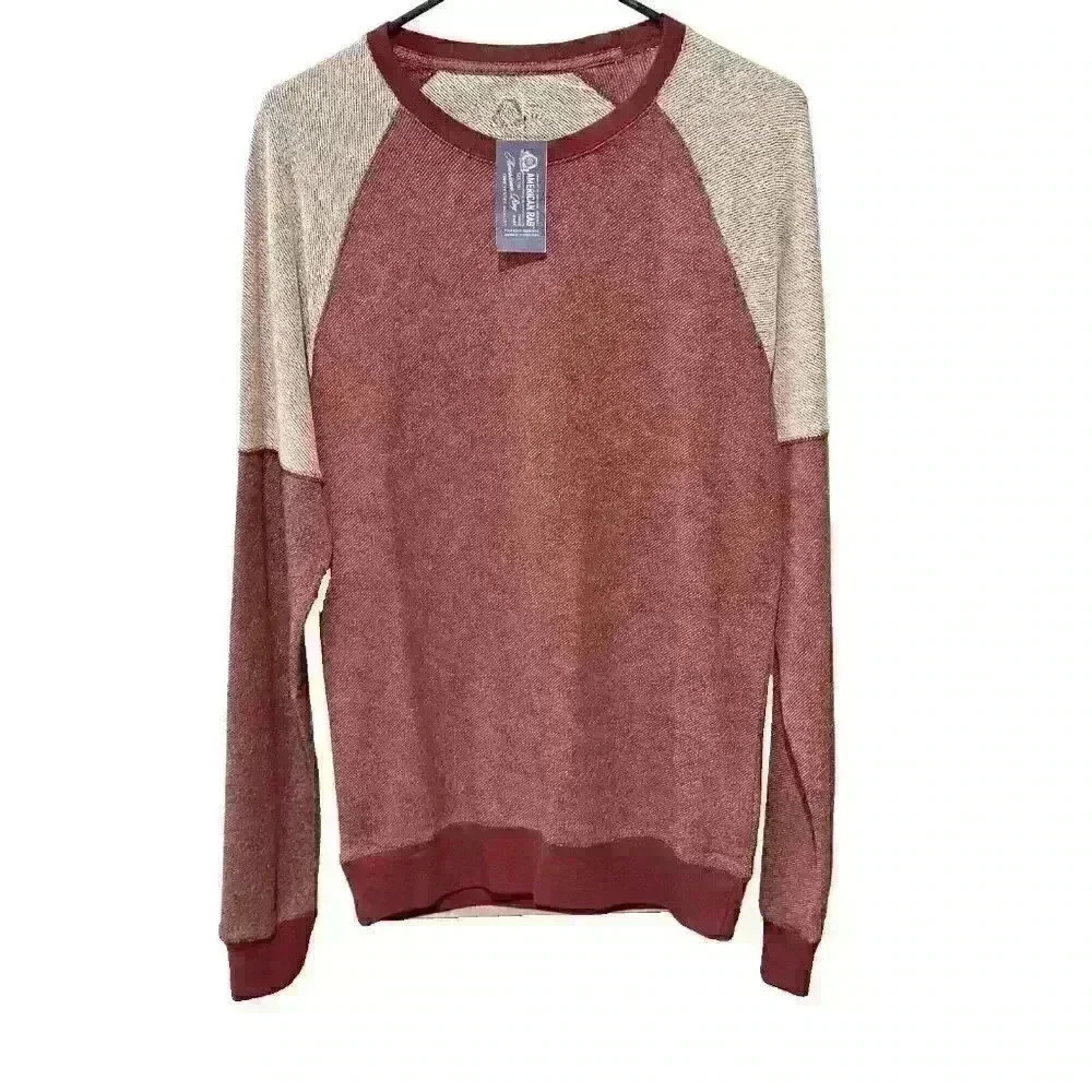 NWT Mens American Rag L/S knit crewneck lightweight shirt S